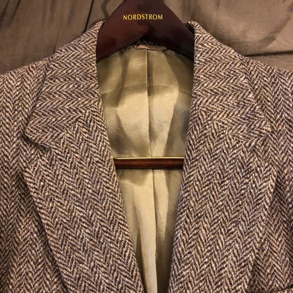 tan herringbone blazer